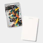 Abstraktes Gesicht Ausweis (Vorder- & Rückseite)