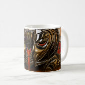 Abstraktes Gesicht Bronze Kaffeetasse (VorderseiteRechts)