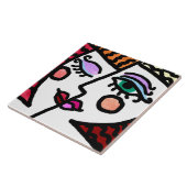 Abstraktes Gesicht der Frau Fliese (Seite)