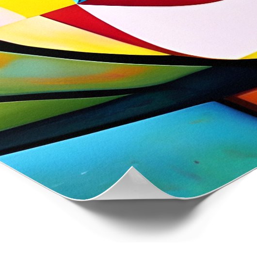 Abstraktes Gesicht des Kubismus Poster (Ecke)