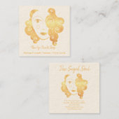 Abstraktes Gesicht des New Age Occult Shop Quadratische Visitenkarte (Vorne/Hinten)