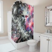 Abstraktes Gesicht Duschvorhang (Beispiel)