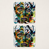 Abstraktes Gesicht einer Alien (Vorne & Hinten)