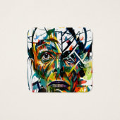 Abstraktes Gesicht einer Alien (Rückseite)