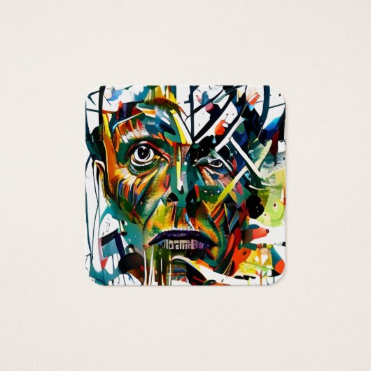 Abstraktes Gesicht einer Alien (Vorderseite)