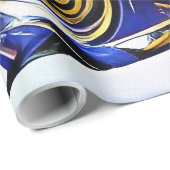 Abstraktes Gesicht einer Alien Geschenkpapier (Rolleneckpunkt)