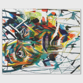 Abstraktes Gesicht einer Alien Geschenkpapier (Flach)