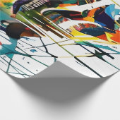 Abstraktes Gesicht einer Alien Geschenkpapier (Ecke)