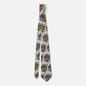 Abstraktes Gesicht einer Alien Krawatte (Rückseite)