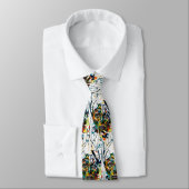 Abstraktes Gesicht einer Alien Krawatte (Gebunden)