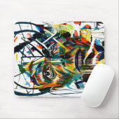 Abstraktes Gesicht einer Alien Mousepad (Mit Mouse)