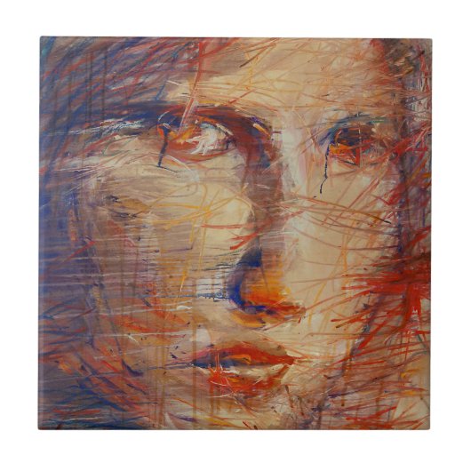 Abstraktes Gesicht Fliese (Vorderseite)