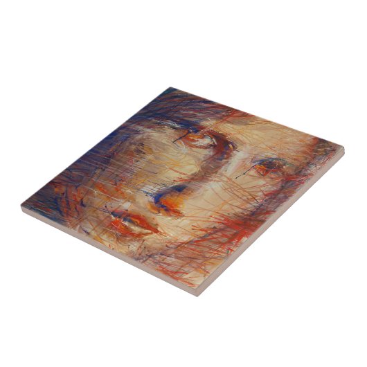 Abstraktes Gesicht Fliese (Seite)