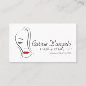 Abstraktes Gesicht für Haar- und Make-up-Unternehm Visitenkarte (Vorderseite)
