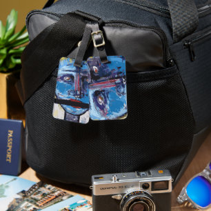 Abstraktes Gesicht Gepäckanhänger