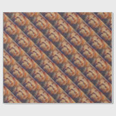 Abstraktes Gesicht Geschenkpapier (Flach)