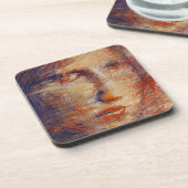 Abstraktes Gesicht Getränkeuntersetzer (Linke Seite)