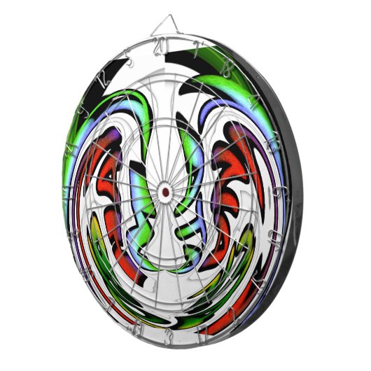 Abstraktes Gesicht Hakuna Matata Kunstdruckerei Dartscheibe (Vorderseite rechts)