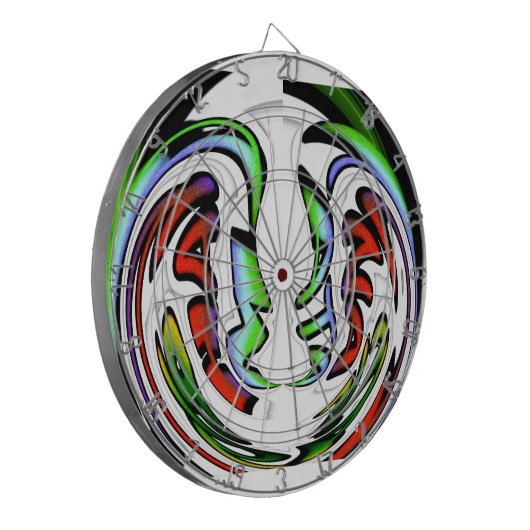 Abstraktes Gesicht Hakuna Matata Kunstdruckerei Dartscheibe (Vorderseite Links)