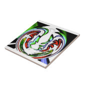 Abstraktes Gesicht Hakuna Matata Kunstdruckerei Fliese (Seite)