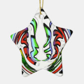 Abstraktes Gesicht Hakuna Matata Kunstdruckerei Keramikornament (Links)