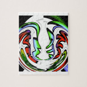 Abstraktes Gesicht Hakuna Matata Kunstprint Puzzle
