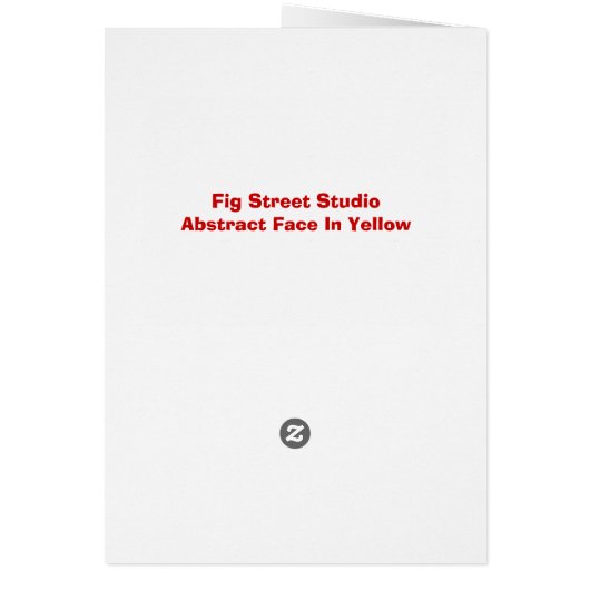 Abstraktes Gesicht in Gelb (Hinten)