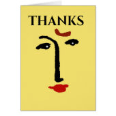 Abstraktes Gesicht in Gelb (Vorne)