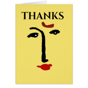 Abstraktes Gesicht in Gelb