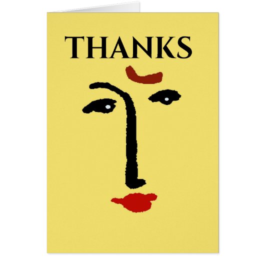 Abstraktes Gesicht in Gelb (Vorne)