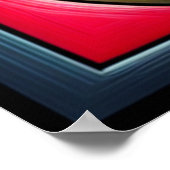 Abstraktes Gesicht in Rot und Schwarz | Poster (Ecke)