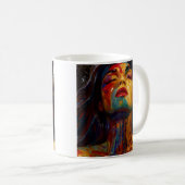 Abstraktes Gesicht Kaffeetasse (VorderseiteRechts)