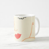 Abstraktes Gesicht Kaffeetasse (VorderseiteRechts)
