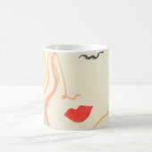 Abstraktes Gesicht Kaffeetasse (Mittel)