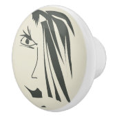 Abstraktes Gesicht. Keramikknauf (Rechts)