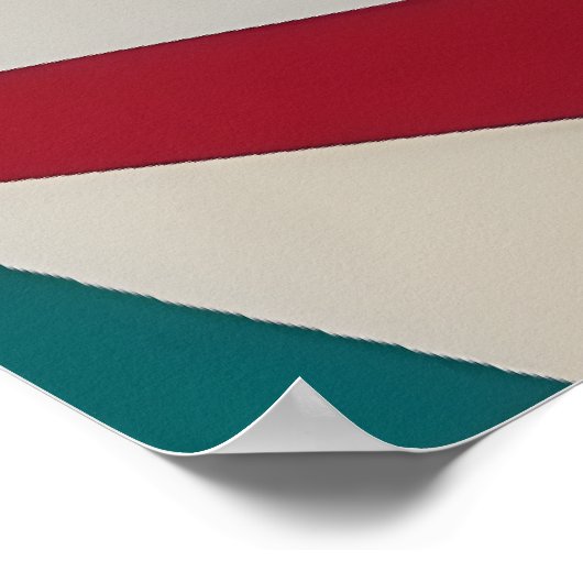 Abstraktes Gesicht Kubismus Rot Lila Blau Cool Poster (Ecke)