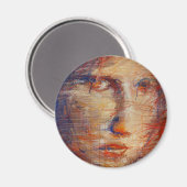 Abstraktes Gesicht Magnet (Vorderseite/Rückseite)