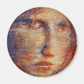 Abstraktes Gesicht Magnet (Vorne)