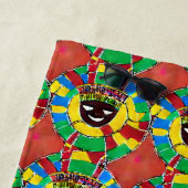 Abstraktes Gesicht mit der Kopfhaut im Muster 2 Strandtuch (Beispiel)