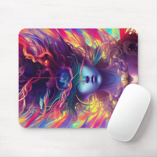Abstraktes Gesicht Mousepad (Mit Mouse)