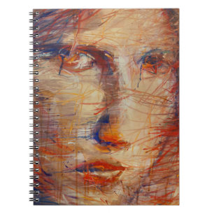 Abstraktes Gesicht Notizblock