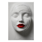  Abstraktes Gesicht Poster (Vorderseite)