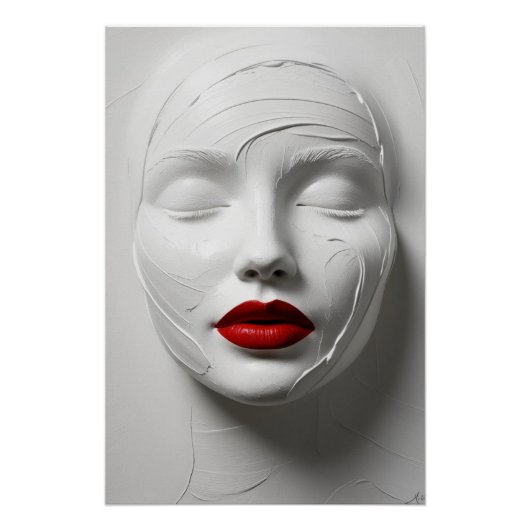 Abstraktes Gesicht Poster (Vorderseite)