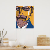 Abstraktes Gesicht Poster (Küche)