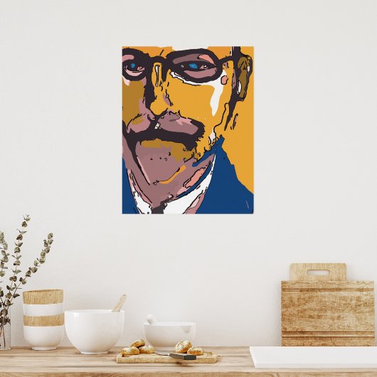 Abstraktes Gesicht Poster (Küche)