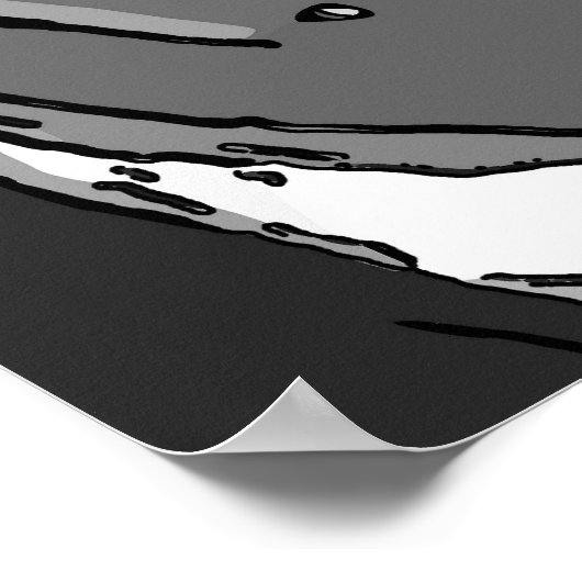 Abstraktes Gesicht Poster (Ecke)