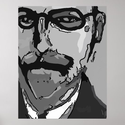 Abstraktes Gesicht Poster (Vorne)