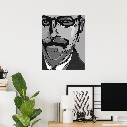 Abstraktes Gesicht Poster (Heimbüro)