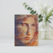 Abstraktes Gesicht Postkarte (Stehend Vorderseite)