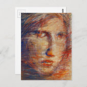 Abstraktes Gesicht Postkarte (Vorne/Hinten)